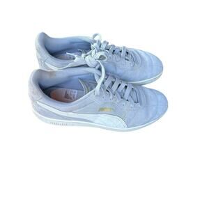Puma Suede Classic Light Gray Low Top Sneakers men’s size 10.5 light blue kicks